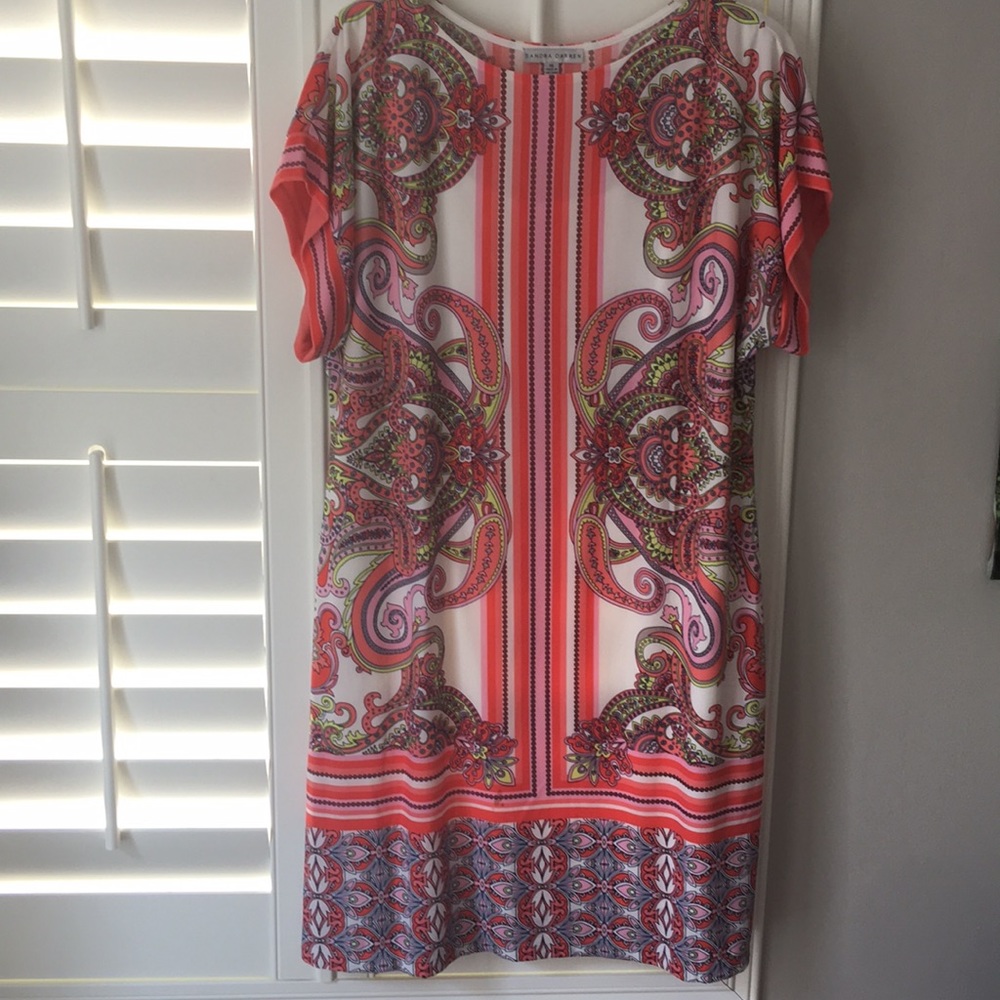Sheath paisley multicolored dress